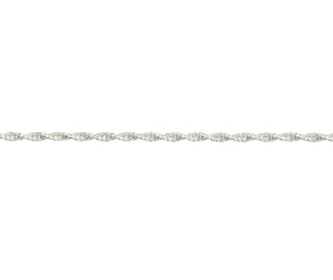 Sterling Silver 1.78mm Prince Of Wales Rope Bracelet