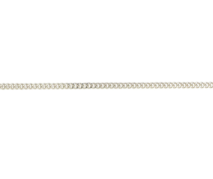 Sterling Silver Filed Curb Anklet