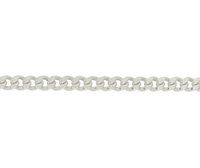 Sterling Silver Filed Curb Chain 4.8mm