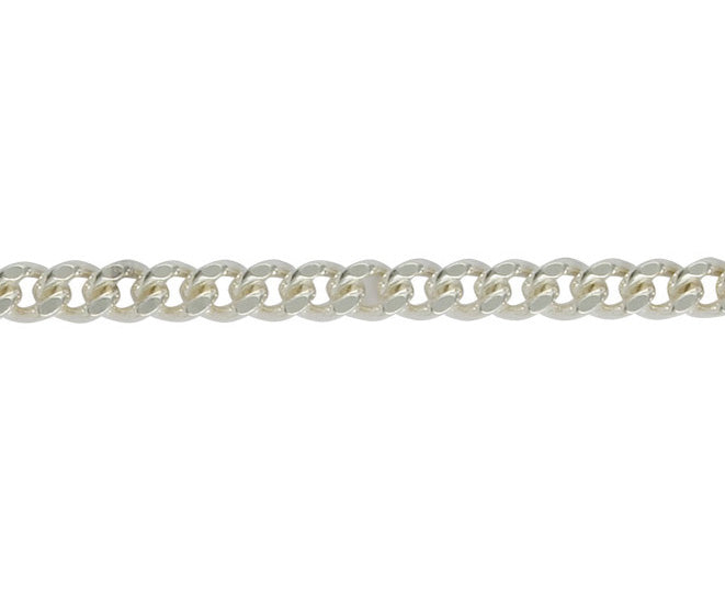 Sterling Silver Filed Curb Chain 5.1mm