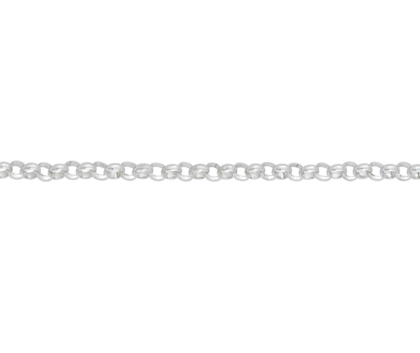 Sterling Silver Round Belcher Anklet