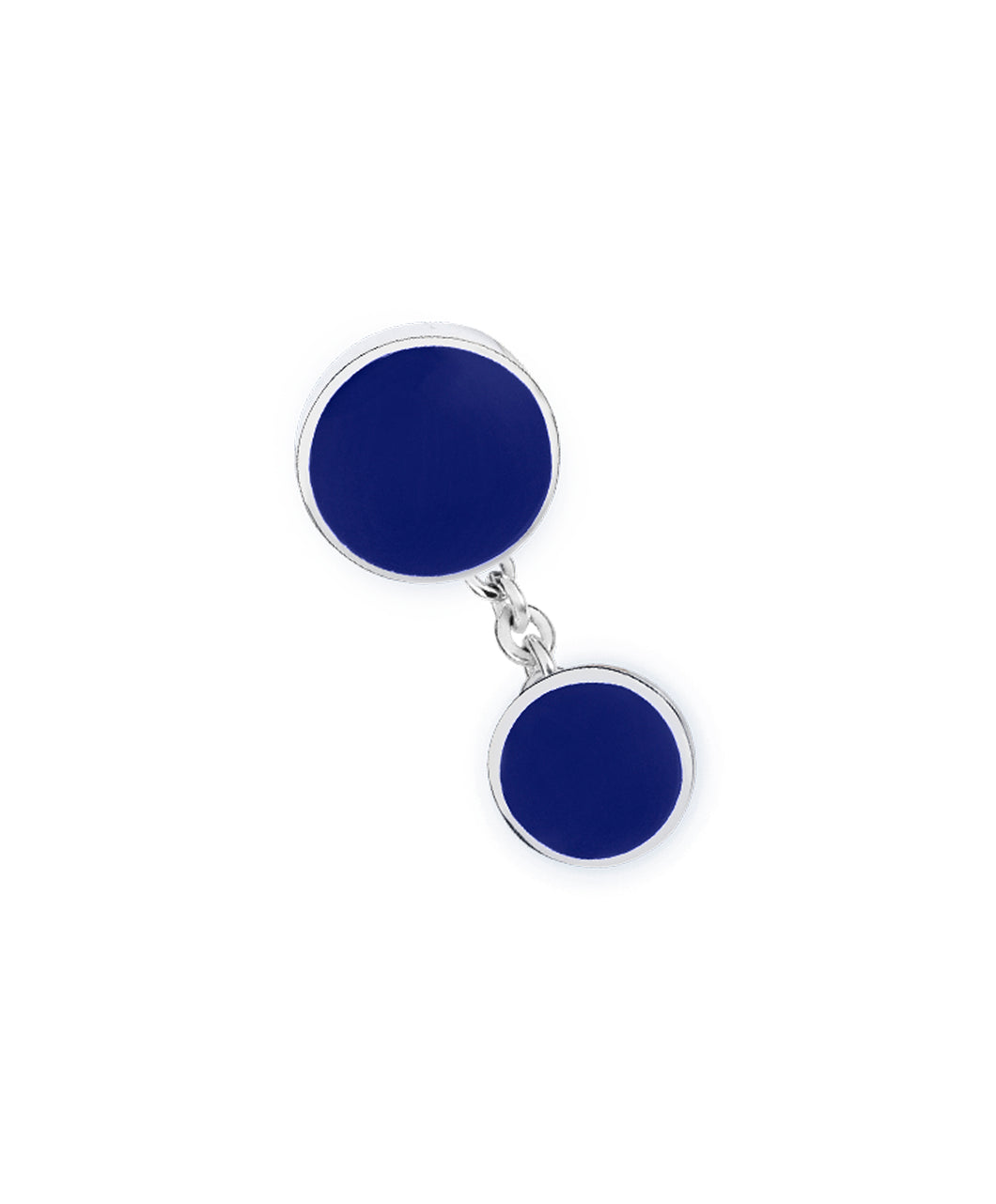 Sterling Silver And Lapis Chain Link Cufflinks