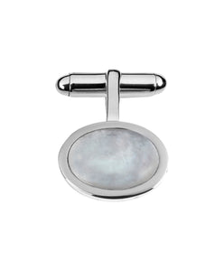 Sterling Silver And Mother Of Pearl Cufflinks