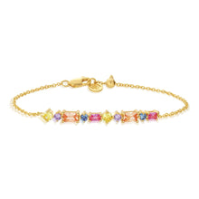 Load image into Gallery viewer, Bracelet Ivrea - 18K Plated With Multicoloured Zirconia

