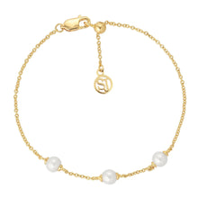 Load image into Gallery viewer, Bracelet Padua Tre - 18K Gold Plated With Freshwater Pearls
