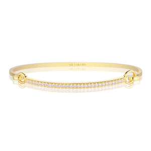Bangle Capizzi - 18K Gold Plated With White Zirconia