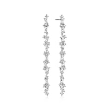 Load image into Gallery viewer, Earrings Antella Lungo - With White Zirconia
