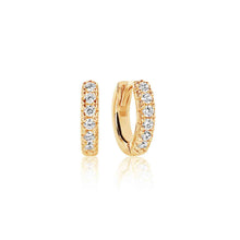 Load image into Gallery viewer, Earrings Ellera Piccolo - 18K Gold Plated With White Zirconia
