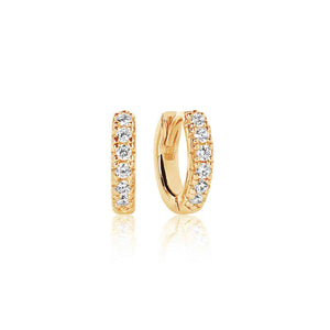 Earrings Ellera Piccolo - 18K Gold Plated With White Zirconia