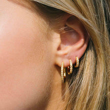 Load image into Gallery viewer, Earrings Ellera Piccolo - 18K Gold Plated With White Zirconia

