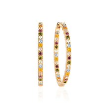 Load image into Gallery viewer, Earrings Bovalino - 18K Gold Plated With Multicoloured Zirconia
