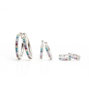 Earrings Ellera Grande With Multicoloured Zirconia
