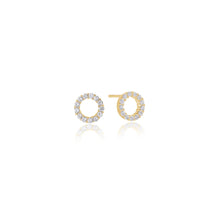 Load image into Gallery viewer, Earrings Biella Uno Piccolo - 18K Gold Plated With White Zirconia
