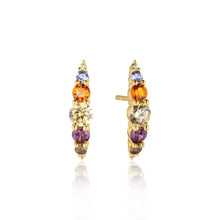 Load image into Gallery viewer, Earrings Belluno -18K Gold Plated With Multicoloured Zirconia
