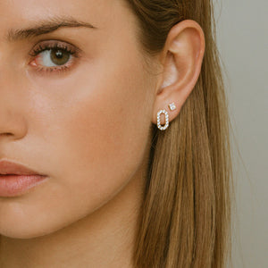 Earrings Capizzi - 18k Gold Plated With White Zirconia