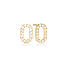 Load image into Gallery viewer, Earrings Capizzi - 18k Gold Plated With White Zirconia
