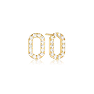 Earrings Capizzi - 18k Gold Plated With White Zirconia