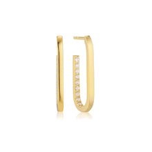 Load image into Gallery viewer, Earrings Capizzi Medio - 18K Gold Plated With White Zirconia
