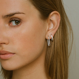 Earrings Capizzi Medio - With White Zirconia