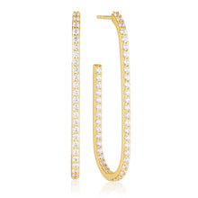 Load image into Gallery viewer, Earrings Capizzi X-Grande - 18K Gold Plated With White Zirconia
