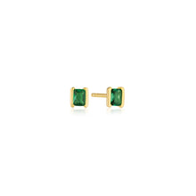 Load image into Gallery viewer, Earrings Roccanova Piccolo - 18K Gold Plated With Green Zirconia
