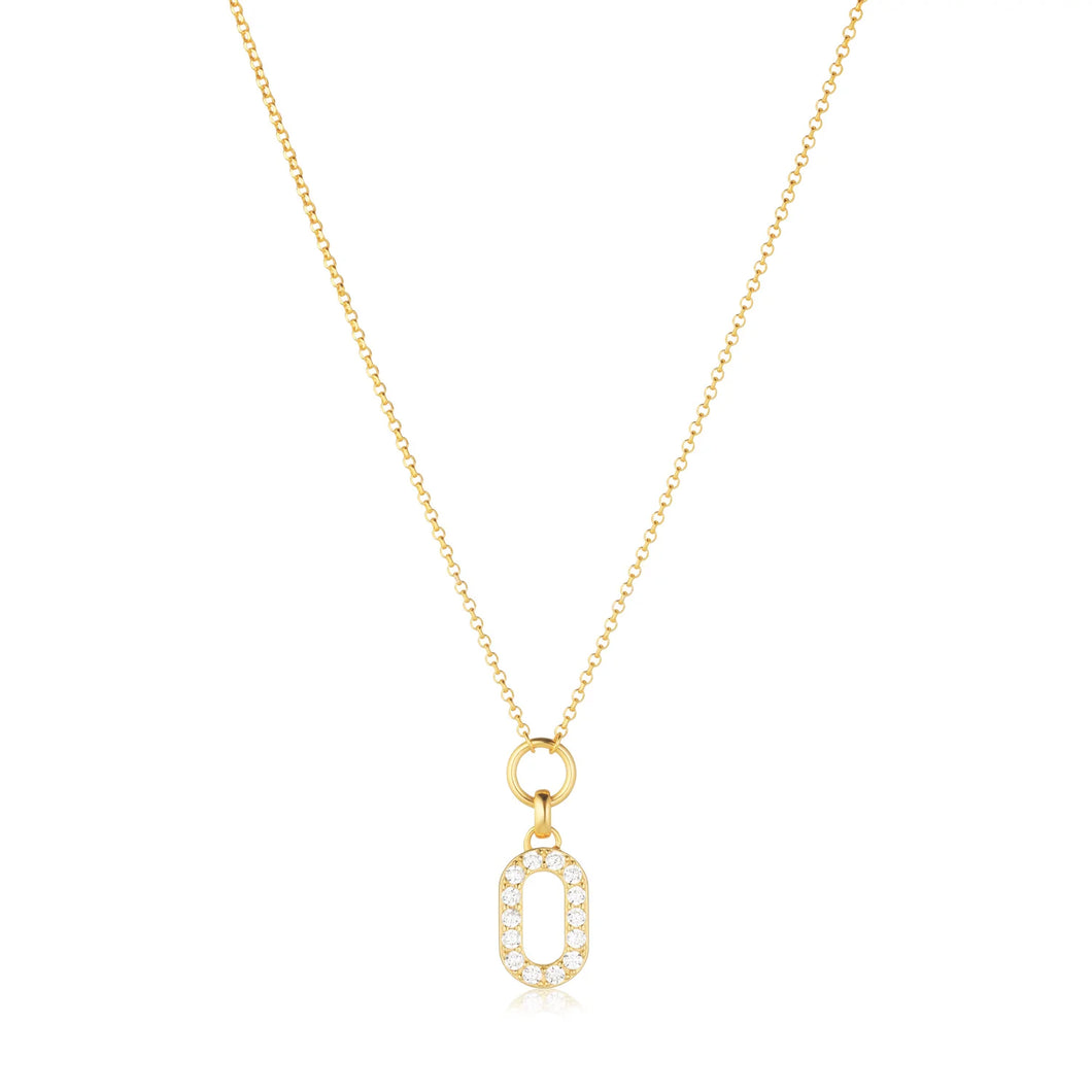 Necklace Capizzi Piccolo - 18K Gold Plated With White Zirconia