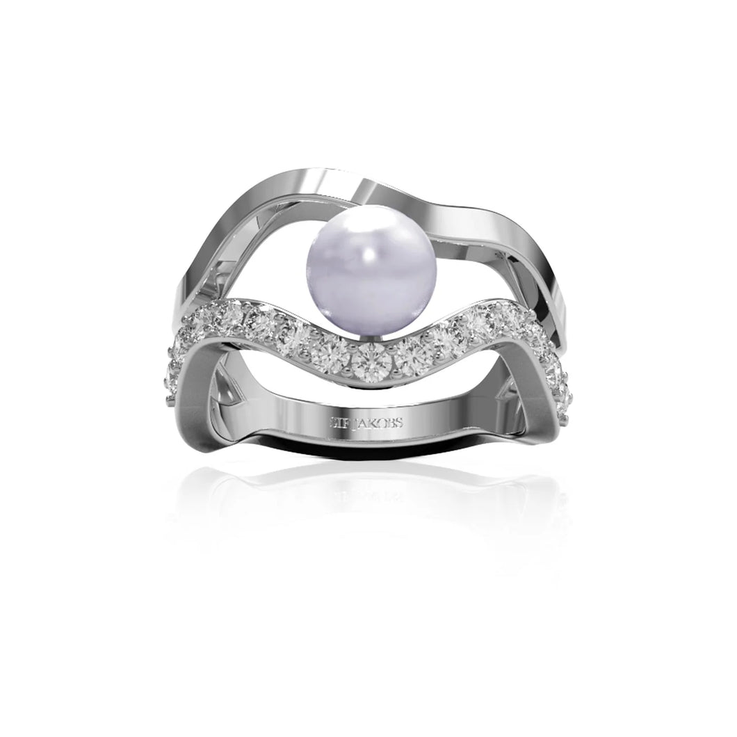 Ring Ponza - With Freshwater Pearl And Zirconia