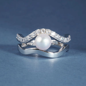 Ring Ponza - With Freshwater Pearl And Zirconia