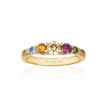 Load image into Gallery viewer, Ring Belluno -18K Gold Plated With Multicoloured Zirconia

