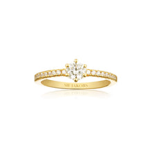 Load image into Gallery viewer, Ring Ellera Uno Grande - 18K Gold Plated With White Zirconia
