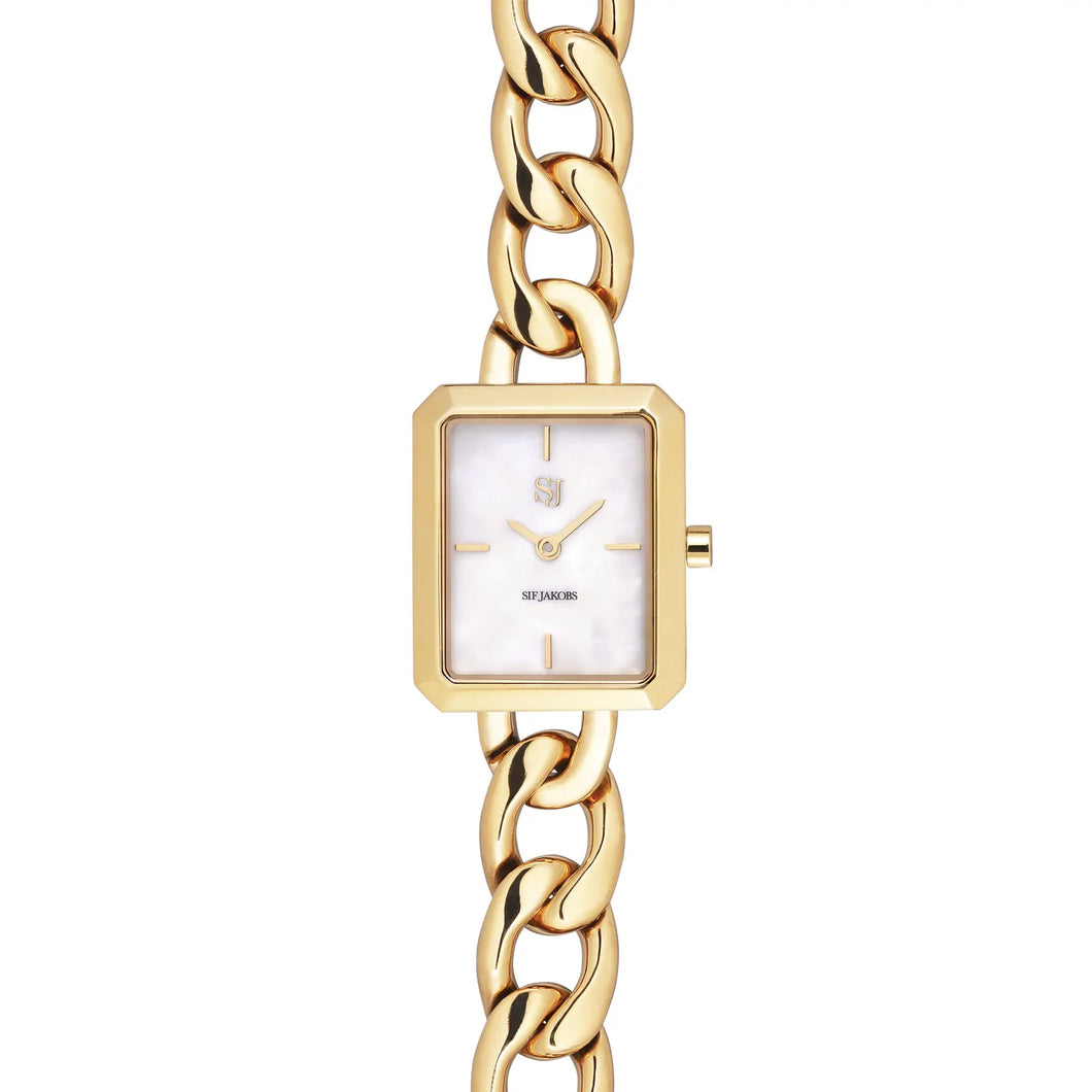 Watch Gisella - Gold Plated Stainless Steel With White Mother Of Pearl Dial