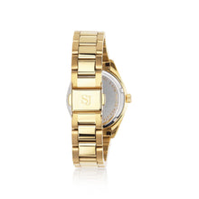 Load image into Gallery viewer, Watch Aurora - Gold Plated Stainless Steel With Green Sunray Dial And White Zirconia
