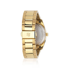 Load image into Gallery viewer, Watch Aurora - Gold Plated Stainless Steel With Green Dial And White Zirconia
