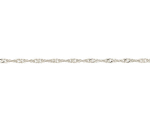 Sterling Silver Twisted Curb Anklet