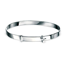 Load image into Gallery viewer, Cross Motif Expandable Baby Bangle With Diamond
