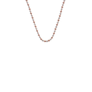 Sterling Silver and Rose Gold Plated Accent Bead Chain