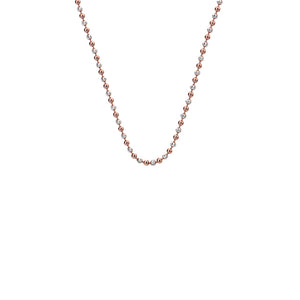 Sterling Silver and Rose Gold Plated Accent Bead Chain