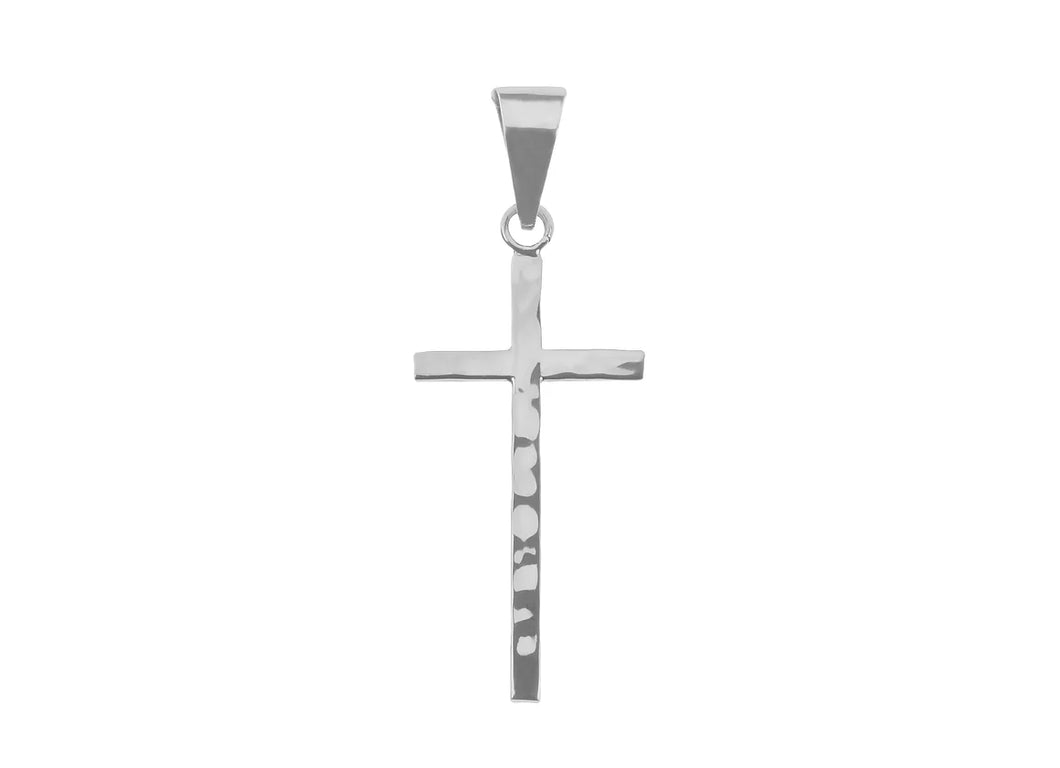 Sterling Silver Hammered Cross