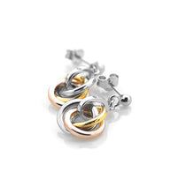 Load image into Gallery viewer, Trio Calm Earrings - Rose and Yellow Gold Plated Accents
