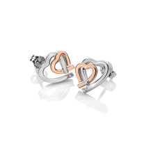 Load image into Gallery viewer, Warm Heart Earrings - Rose Gold Plate Accents
