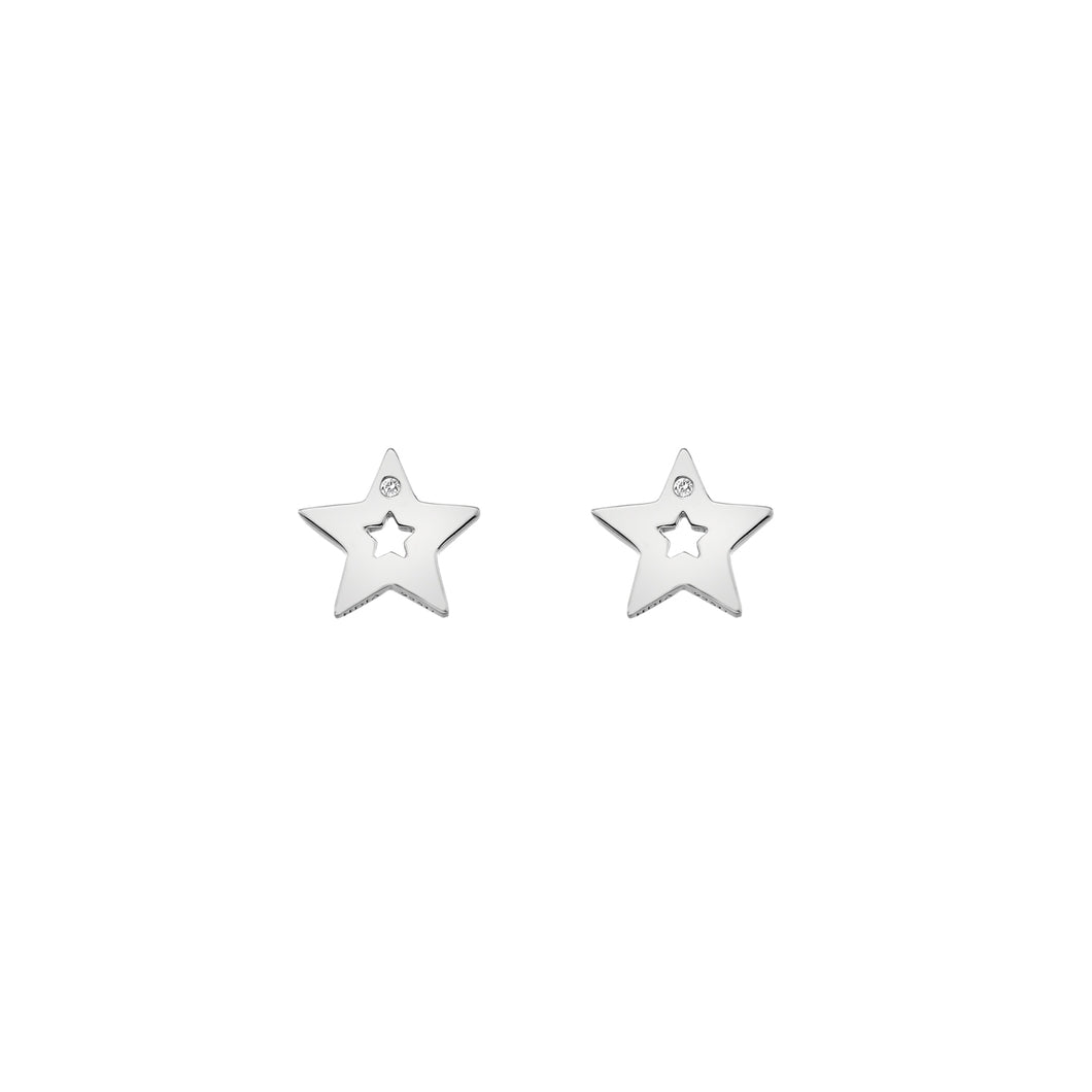 Diamond Amulet Star Earrings
