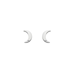 Diamond Amulet Crescent Earrings