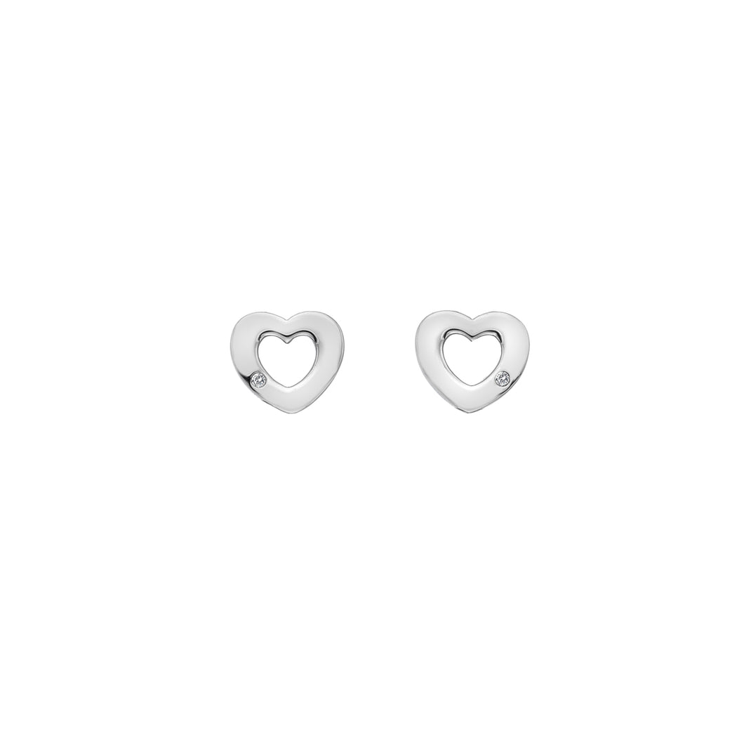 Diamond Amulet Heart Earrings