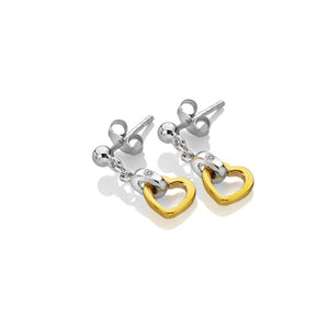 Trio Heart Earrings - Yellow