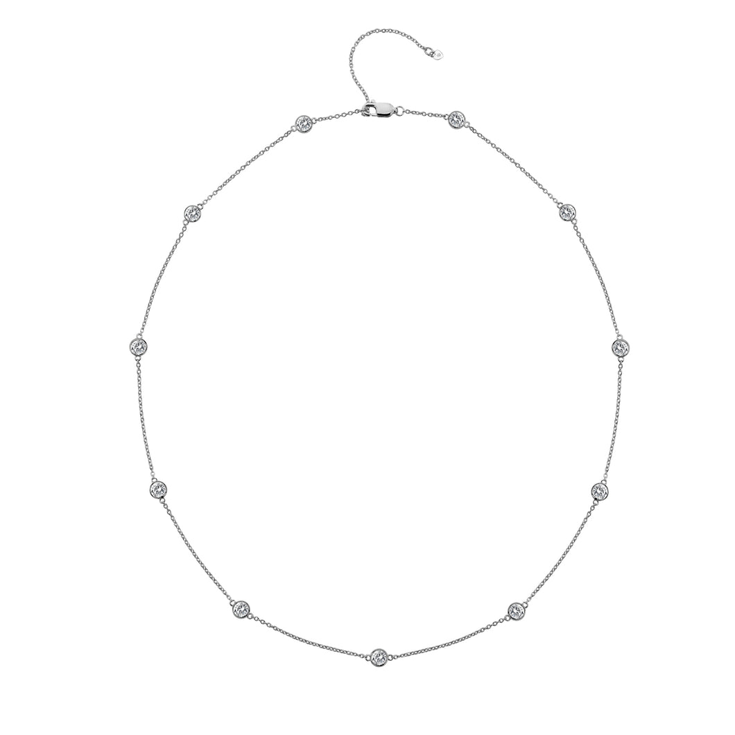 Tender White Topaz Intermittent Necklace - 45cm