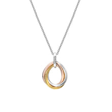 Load image into Gallery viewer, Trio Teardrop Pendant - Rose And Gold Plate Accents
