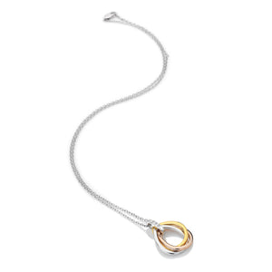 Trio Teardrop Pendant - Rose And Gold Plate Accents