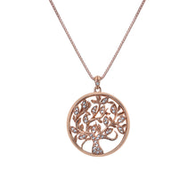 Load image into Gallery viewer, Nurture Circle White Topaz Pendant - Rose Gold Plate
