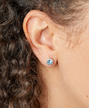 Load image into Gallery viewer, March Crystal Birthstone Earrings

