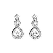 Load image into Gallery viewer, Infinity Drop Earrings With Zirconia
